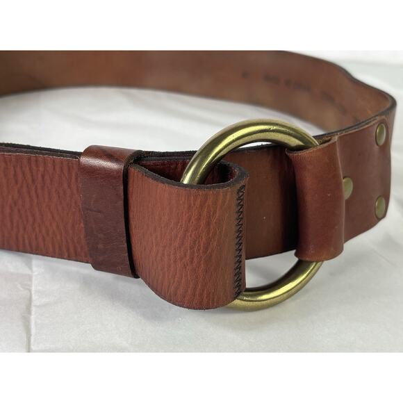 Land’s End Womens Size Large 33" - 36" Genuine Leather Boho Hippie Belt - Picture 5 of 16